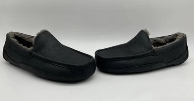 UGG Ascot Leather Slipper Black Men’s Size 10 EEE SN 1103889W - Image 1 of 4