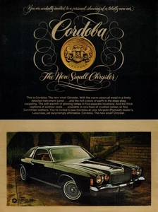 1974 Chrysler Cordoba 70er Original Oldtimer Printwerbung grün Auto schwarz gold - Bild 1 von 5