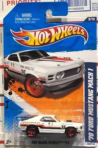 2011 HOT WHEELS '70 FORD MUSTANG MACH 1, HW MAIN STREET, K-MART, FIRE RESCUE - Picture 1 of 6