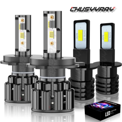 For Mazda protege 2001 2002 2003 6000K LED Headlight + Fog Light Bulbs Combo 4pc - Image 1 of 4