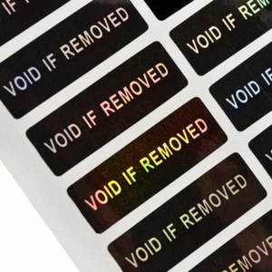 120PC Hologram VOID IF REMOVED Labels Security Tamper Evident Seals Sticker DIY - Bild 1 von 7