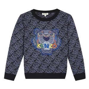 Kenzo Kids CLASSIC TIGER LOGO JACQUARD SWEATER Size 14 - Picture 1 of 5