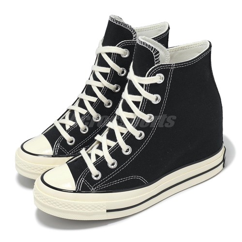 Converse Chuck 70 Wedge HI Black Women Platforms on the Inside Casual A12563C