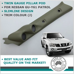 DUAL PILLAR POD 2 GAUGE HOLDER FOR NISSAN GU PATROL 1997 - 2016 TRIM COLOUR J - Picture 1 of 2