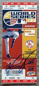 David Ortiz Signed 2007 World Series Ticket Game 2 MVP Red Sox Legend HOF RAD - Picture 1 of 1