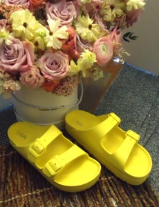 MIA Sandals Women's size 7M Casual Comfort Slip On Platform Buckle Slide - Picture 1 of 6