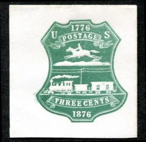 U.S. U219 Cut Square, 3c green on white full corner - Picture 1 of 1