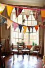 1 Pc Vintage Recycled Bunting, Sari Flags, Boho Party Bunting, Handmade buntings