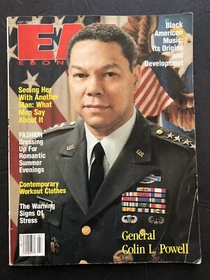 Ebony Man (EM) Magazine -Colin Powell-July 1991 - Vol. 6 No. 9 💎Rare💎 - Image 1 of 3