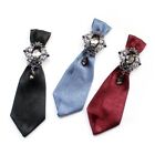 Cravates strass à motif solide coloré hommes femmes costume mode accessoire cravate