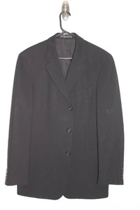 BLACK STRIPED HUGO BOSS STRETCH WOOL EINSTEIN SPORT COAT sz 40R suit jacket - Picture 1 of 5