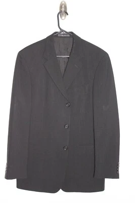 BLACK STRIPED HUGO BOSS STRETCH WOOL EINSTEIN 运动外套 尺寸 40R 西装夹克 — 第 1/4 张图片