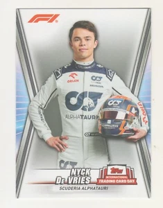 2023 Topps International Trading Card Day #NTCD-F119 NYCK De VRIES F1 Racing - Imagen 1 de 2