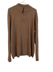 SmartWool Men’s Brown Long Sleeve Sparwood Half Zip Pullover Sweater Size XL - Picture 1 of 14