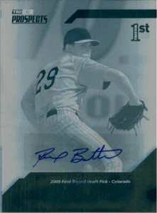 Rex Brothers 2009 TriStar Rookie Autograph Printing Press Plate Auto RC 1/1 - Picture 1 of 2