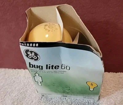 GE BUG LITE  LIGHT YELLOW 60 WATT Bulb 2 Pack - Image 1 of 4