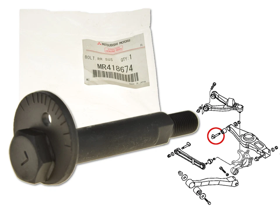 Brazo trasero de perno de inclinación excéntrico MR418674 OE para Mitsubishi Pajero Foto 1 de 1