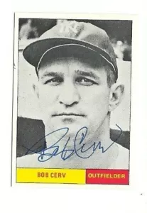 Bob Cerv Renata Galasso 1961 Yankees B/W signed autographed card - Picture 1 of 1