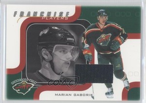 2002 ITG Be A Player Memorabilia Franchise Players Jerseys Marian Gaborik #FP-15