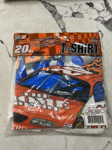 Tony Stewart 2000 NASCAR #20 Home Depot BRAND NEW Vintage Racing T-Shirt Large Cover
