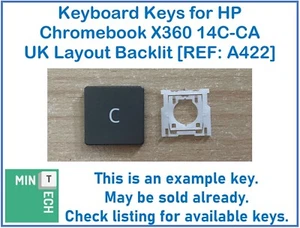Keyboard Replacement Keys for HP Chromebook X360 14C-CA UK Layout Backlit - Picture 1 of 8