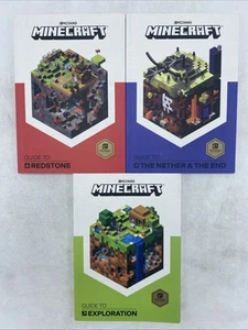 Minecraft Lot Of 3 Books: Guide to Redstone, The Nether & Exploration Paperback - Picture 1 of 17