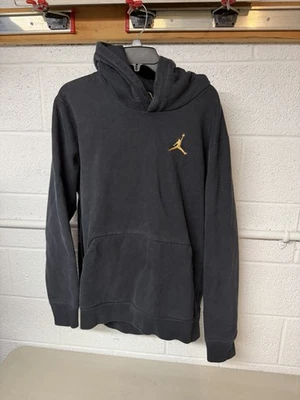Jordan Sudadera con Capucha Hombres Sudadera Grande Suéter Salto Hombre Dorado Negro Historia Mes XLT Foto 1 de 4