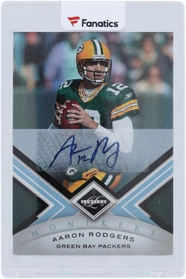 Tarjeta #1/1 firmada por Aaron Rodgers Packers 2010 Panini Limited Platinum Monikers #35 Foto 1 de 2