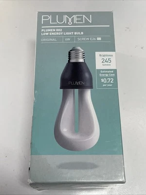 Plumen 002 245 Lumen Original Low Energy Light Bulb | 6W | Screw E26 - Image 1 of 4