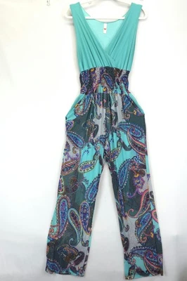 Mono Ericka Mujer Grande Cachemira Boho Sin Mangas Pierna Ancha Bolsillos Verano Foto 1 de 4