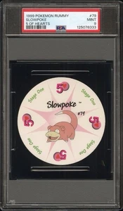 Slowpoke Pokemon Card Rummy Playing Card Poker 5 Heart 1999 Nintendo WOTC PSA 10 - Picture 1 of 3