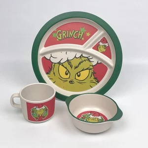 The Grinch Christmas Mealtime Set Kinder Teller Schale Becher 3-teilig - Dr. Seuss - Bild 1 von 13