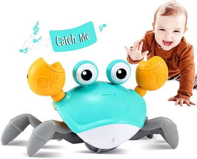 Control Future Crawling Crab Baby Toy - Brinquedos infantis Tummy Time 3 4 5 6 7 8 9 10  - Imagem 1 de 4