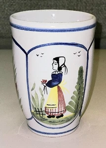 Henriot Quimper France Mistral Blue Woman Mug - Imagen 1 de 1