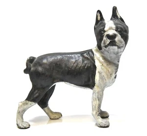 VINTAGE CAST IRON BOSTON TERRIER BANK - Picture 1 of 11