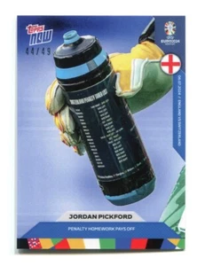 Jordan Pickford 44/49 Blu 2024 Topps Now UEFA Cheat Sheet Coppa EURO #48 Inghilterra - Foto 1 di 3