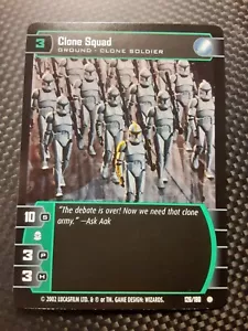 WOTC Star Wars TCG UNPLAYED Attack Clones MINT # 126/180 CLONE SQUAD - Picture 1 of 1