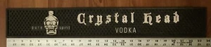 Crystal Head Vodka Rubber Bar Rail Runner Bartender Spill Mat 24" x 3.25" - Picture 1 of 2