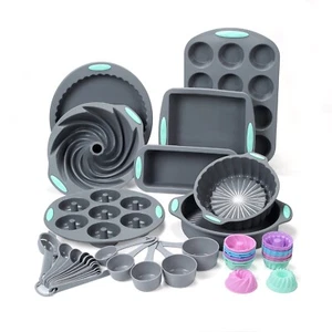 49-Piece Silicone Bakeware Set, BPA-Free Silicone Baking Pan, Non-Stick - Picture 1 of 8