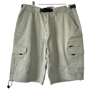 Santana Herren Cargo Shorts Khaki Größe 38 Grün Baumwolle Hoher Bund - Bild 1 von 13