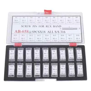 Stainless Steel Screw Pins Links for Rlx Watch Band Bracelet Strap 5Pcs*18Sizes - Picture 1 of 2