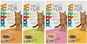 Webbox Cat Delight Lick-e-Lix Yoghurt Cat Treat Chicken Cheese Salmon Liver