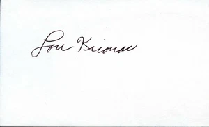 Lou Kirouac signed autographed Auto 3 x 5 Index Card - Picture 1 of 1