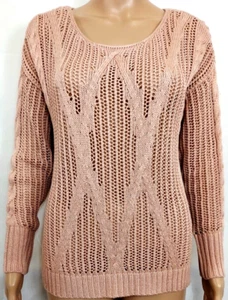 JEANS BY BUFFALO Women Knit Sweater Size Small Champagne Pink Long Sleeves - Picture 1 of 11