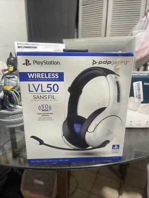 PDP Gaming PlayStation 5 / 4  LVL50 Wireless Gaming Headset - White OPEN BOX NEW - Image 1 of 4