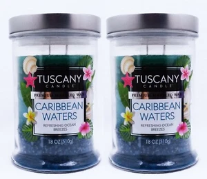 2 Tuscany Candle CARIBBEAN WATERS 2 Docht Duftwachskerze 18 oz groß - Bild 1 von 1