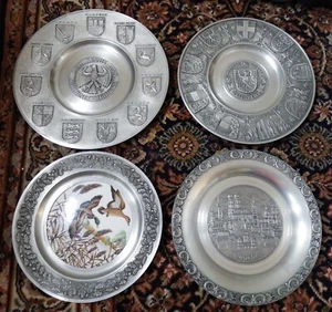 4 placas de peltre de estaño Alemania - Osterreich/Munchen/Mallards/Escudo de armas - Imagen 1 de 3