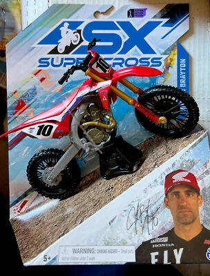 SPX Supercross Authentic JUSTIN BRAYTON 1:10 Honda Die-Cast Motorcycle #10 😎 - Image 1 of 4