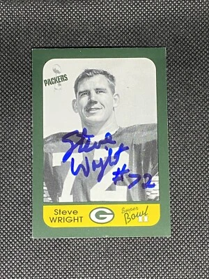 Steve Wright Green Bay Packers SB II 1991 Champion Cards Signed Auto #2 ~ COA - Image 1 of 3