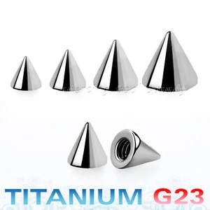 2 pezzi. G23 Titanio Filettato Spike Ricambio Bilanciere Ferro di Cavallo Labret Parte Superiore - Foto 1 di 2